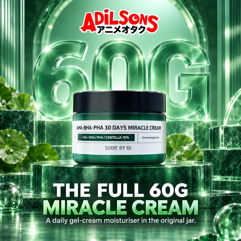 Adilsons Beauty SOME BY MI AHA BHA PHA 30 Days Miracle Cream 60g ad: THE FULL 60G MIRACLE CREAM / A daily gel-cream moisturiser in the original jar.