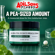 Adilsons Beauty SOME BY MI AHA BHA PHA 30 Days Miracle Cream 60g ad: A PEA-SIZED AMOUNT / A measured dose for the moisturiser step.