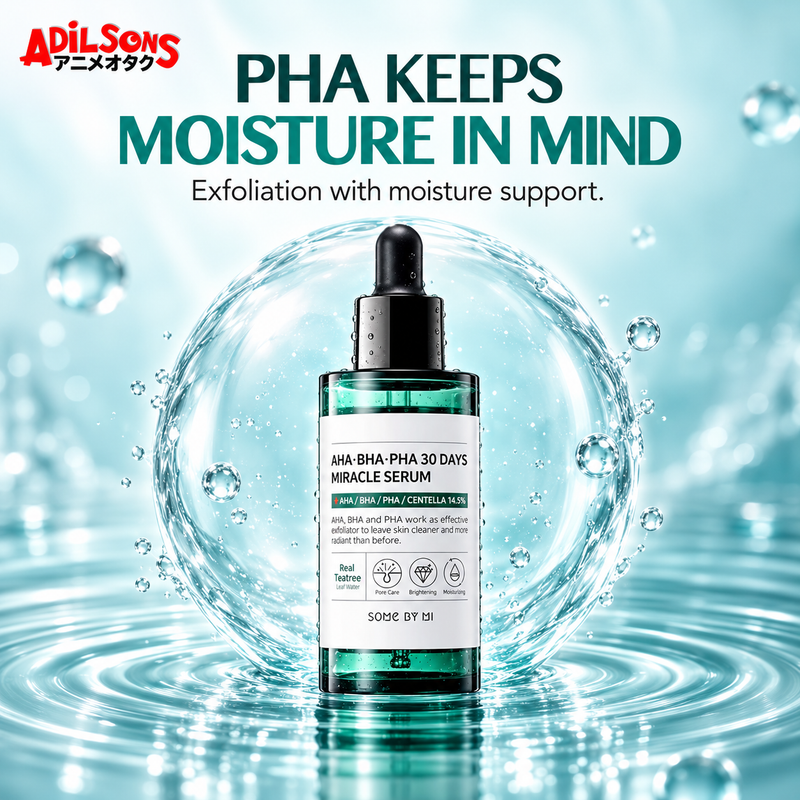 Adilsons Beauty creative for SOME BY MI AHA BHA PHA 30 Days Miracle Serum: Purchase for PHA exfoliation with moisture support