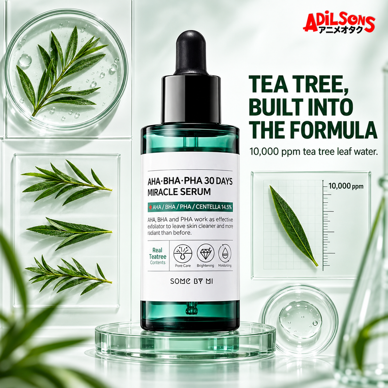 Adilsons Beauty creative for SOME BY MI AHA BHA PHA 30 Days Miracle Serum: Purchase for exact tea tree formula identity