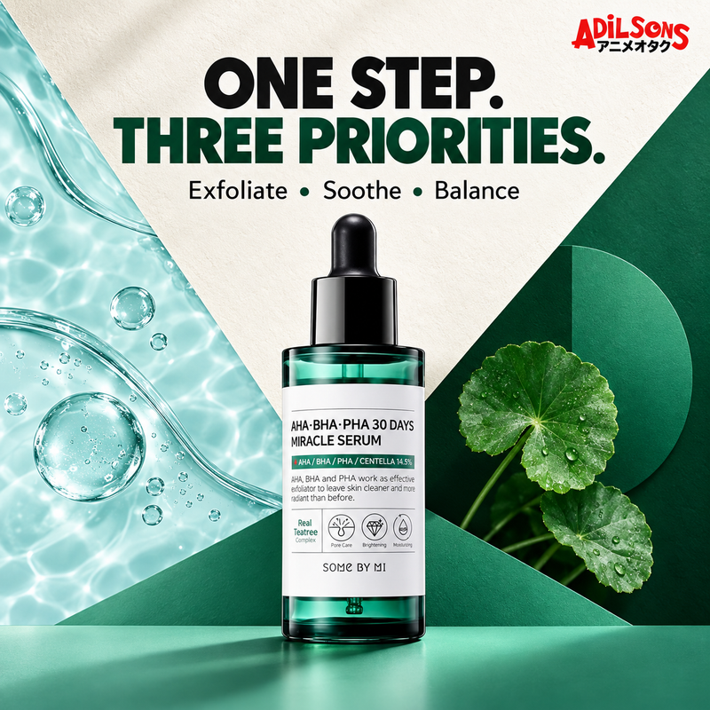 Adilsons Beauty creative for SOME BY MI AHA BHA PHA 30 Days Miracle Serum: Purchase for a purposeful single treatment step