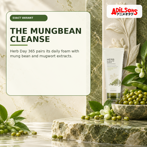 Adilsons Beauty creative for The Face Shop Herb Day 365 Mungbean Foaming Cleanser 170ml — Exact mungbean variant.