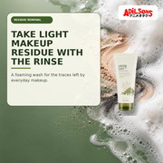 Adilsons Beauty creative for The Face Shop Herb Day 365 Mungbean Foaming Cleanser 170ml — Light makeup residue.