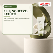 Adilsons Beauty creative for The Face Shop Herb Day 365 Mungbean Foaming Cleanser 170ml — Flip-top convenience.