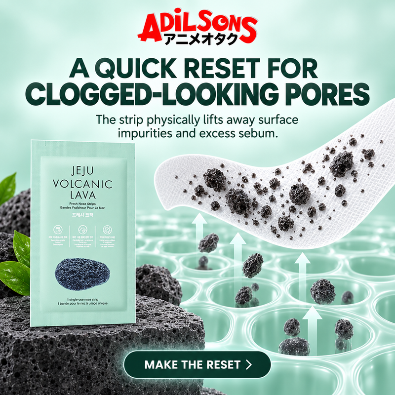 Adilsons creative for The Face Shop Jeju Volcanic Lava Fresh Nose Strips 7ea — A QUICK RESET FOR CLOGGED-LOOKING PORES