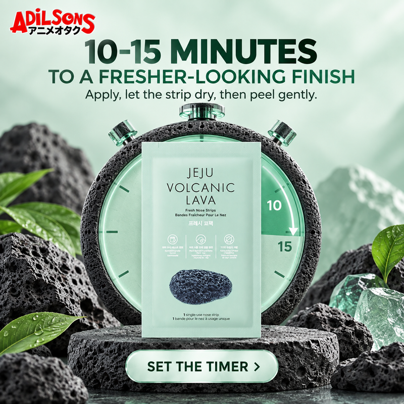 Adilsons creative for The Face Shop Jeju Volcanic Lava Fresh Nose Strips 7ea — 10–15 MINUTES TO A FRESHER-LOOKING FINISH
