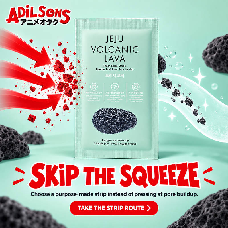 Adilsons creative for The Face Shop Jeju Volcanic Lava Fresh Nose Strips 7ea — SKIP THE SQUEEZE