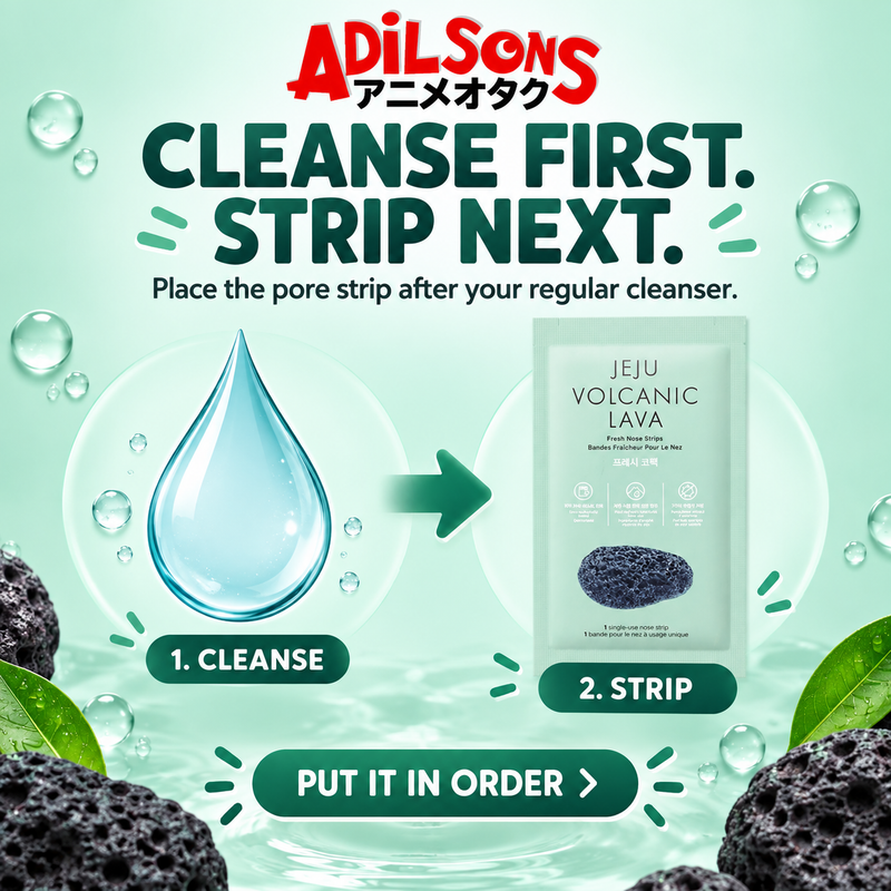 Adilsons creative for The Face Shop Jeju Volcanic Lava Fresh Nose Strips 7ea — CLEANSE FIRST. STRIP NEXT.
