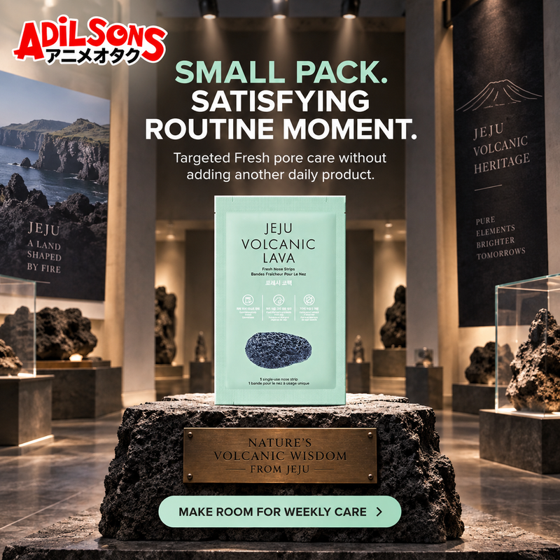 Adilsons creative for The Face Shop Jeju Volcanic Lava Fresh Nose Strips 7ea — SMALL PACK. SATISFYING ROUTINE MOMENT.