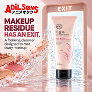 THE FACE SHOP Rice Water Bright Facial Foaming Cleanser 150ml creative: MAKEUP RESIDUE HAS AN EXIT.