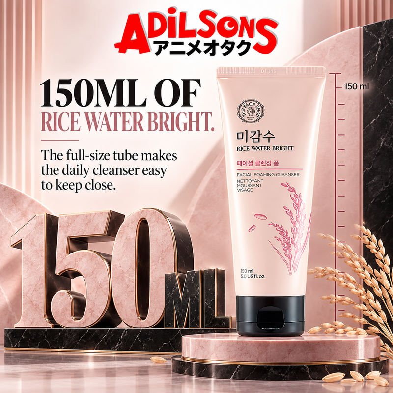THE FACE SHOP Rice Water Bright Facial Foaming Cleanser 150ml creative: 150ML OF RICE WATER BRIGHT.