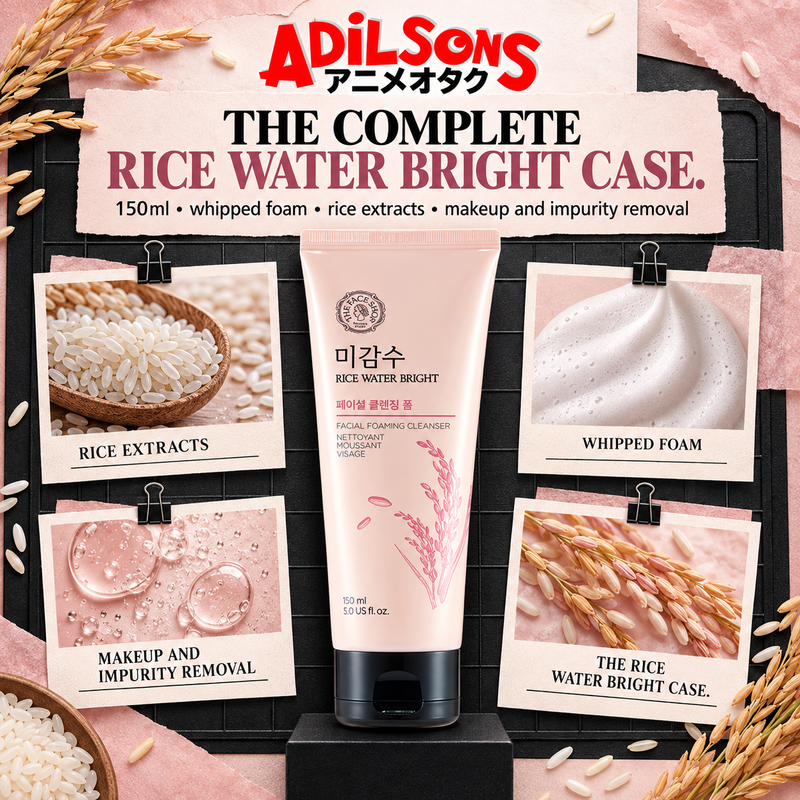 THE FACE SHOP Rice Water Bright Facial Foaming Cleanser 150ml creative: THE COMPLETE RICE WATER BRIGHT CASE.