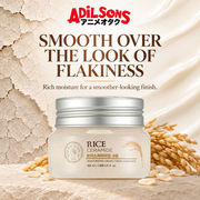 The Face Shop Rice & Ceramide Moisturizing Cream 50 ml in a cracked-to-smooth texture