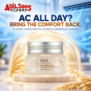 The Face Shop Rice & Ceramide Moisturizing Cream 50 ml in a warm dome against AC currents
