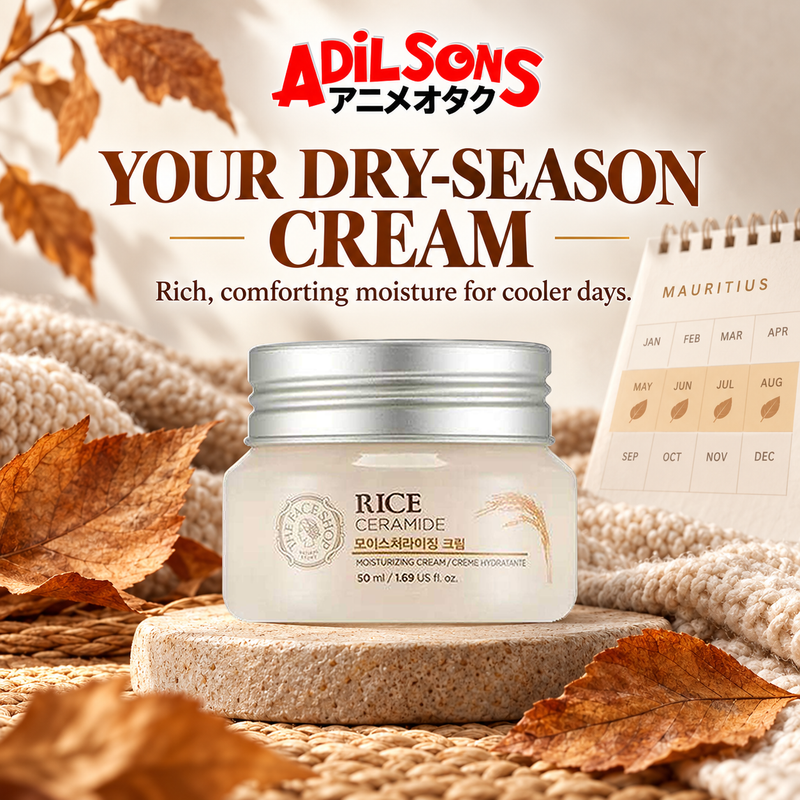 The Face Shop Rice & Ceramide Moisturizing Cream 50 ml in a dry-season calendar