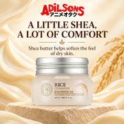The Face Shop Rice & Ceramide Moisturizing Cream 50 ml in a shea comfort sculpture