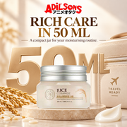 The Face Shop Rice & Ceramide Moisturizing Cream 50 ml in a large 50 ml travel grid