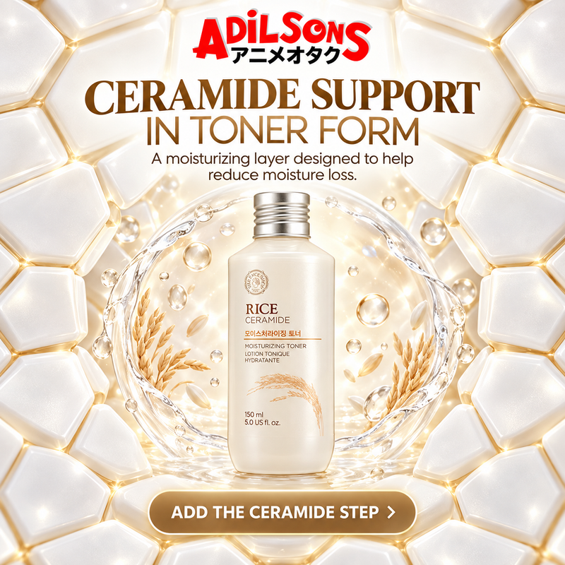 Adilsons creative for The Face Shop Rice & Ceramide Moisturizing Toner 150ml — CERAMIDE SUPPORT IN TONER FORM