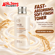 Adilsons creative for The Face Shop Rice & Ceramide Moisturizing Toner 150ml — FAST-ABSORBING, SOFT-FINISH TONER