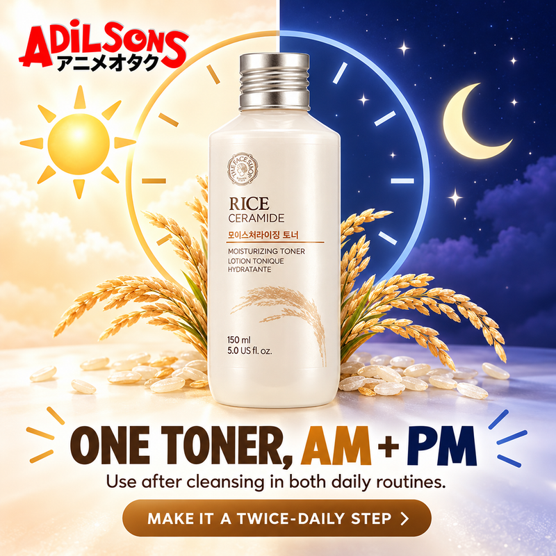 Adilsons creative for The Face Shop Rice & Ceramide Moisturizing Toner 150ml — ONE TONER, AM + PM