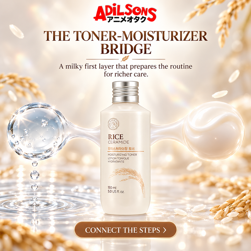 Adilsons creative for The Face Shop Rice & Ceramide Moisturizing Toner 150ml — THE TONER-MOISTURIZER BRIDGE