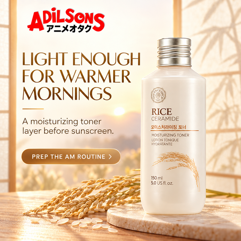 Adilsons creative for The Face Shop Rice & Ceramide Moisturizing Toner 150ml — LIGHT ENOUGH FOR WARMER MORNINGS