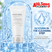 Adilsons creative for THE FACE SHOP White Seed Exfoliating Cleansing Foam 150ML — GLYCERIN IN THE CLEANSING STEP