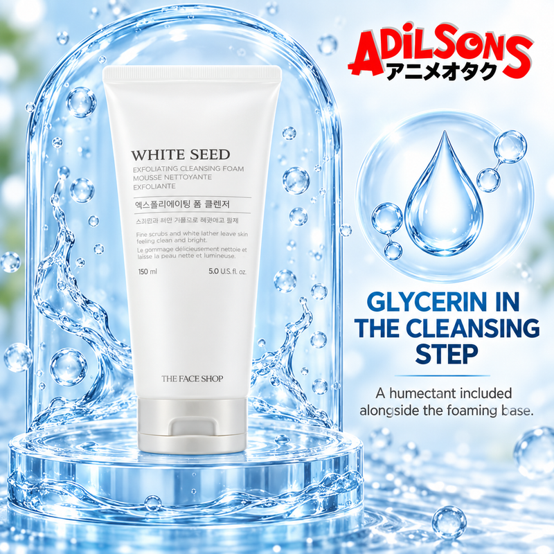 Adilsons creative for THE FACE SHOP White Seed Exfoliating Cleansing Foam 150ML — GLYCERIN IN THE CLEANSING STEP