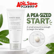 Adilsons creative for THE FACE SHOP White Seed Exfoliating Cleansing Foam 150ML — A PEA-SIZED START