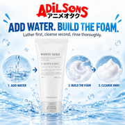 Adilsons creative for THE FACE SHOP White Seed Exfoliating Cleansing Foam 150ML — ADD WATER. BUILD THE FOAM.