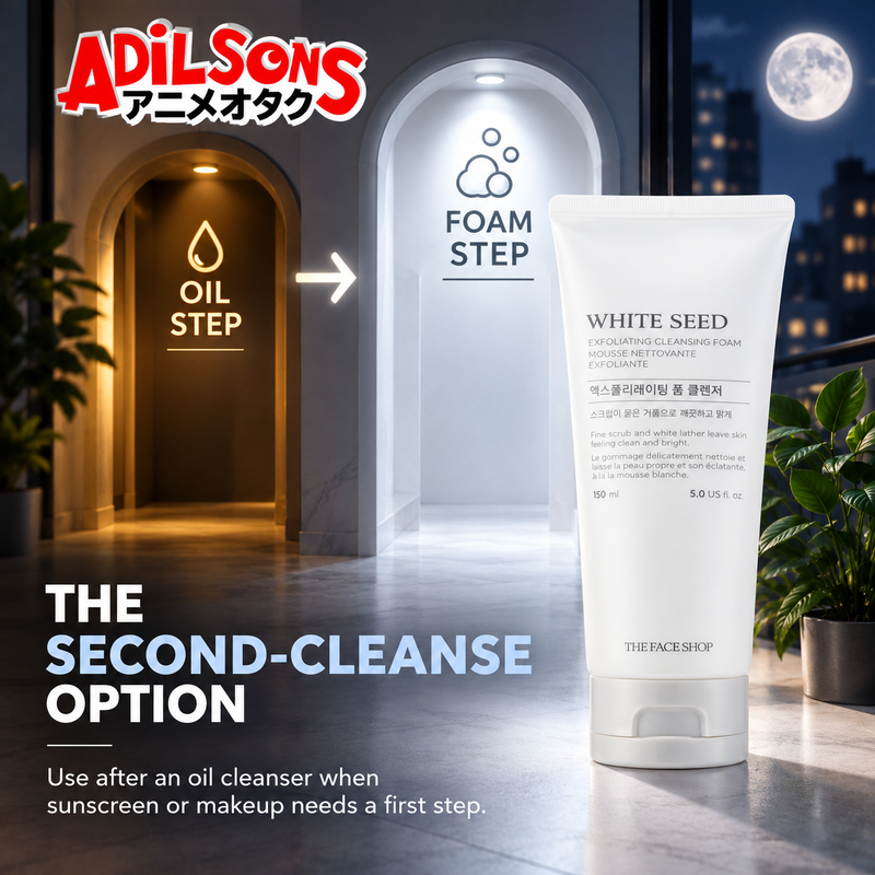 Adilsons creative for THE FACE SHOP White Seed Exfoliating Cleansing Foam 150ML — THE SECOND-CLEANSE OPTION