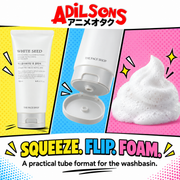 Adilsons creative for THE FACE SHOP White Seed Exfoliating Cleansing Foam 150ML — SQUEEZE. FLIP. FOAM.