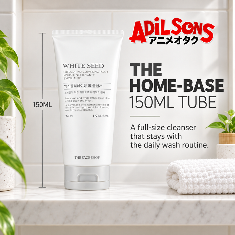 Adilsons creative for THE FACE SHOP White Seed Exfoliating Cleansing Foam 150ML — THE HOME-BASE 150ML TUBE