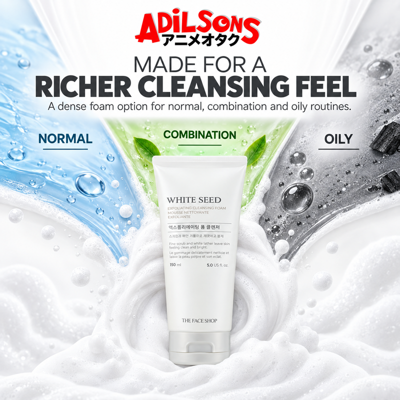 Adilsons creative for THE FACE SHOP White Seed Exfoliating Cleansing Foam 150ML — MADE FOR A RICHER CLEANSING FEEL