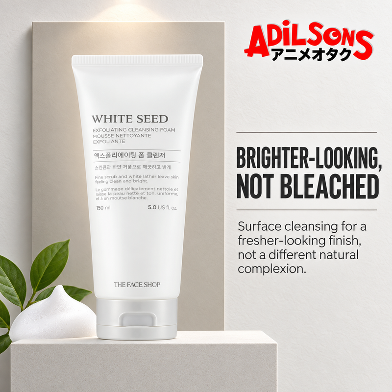Adilsons creative for THE FACE SHOP White Seed Exfoliating Cleansing Foam 150ML — BRIGHTER-LOOKING, NOT BLEACHED