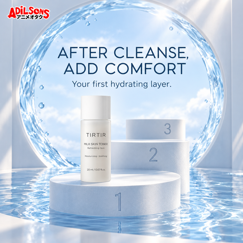 Adilsons Beauty TIRTIR Milk Skin Toner 20ml creative: Purchase as the first hydrating step after cleansing
