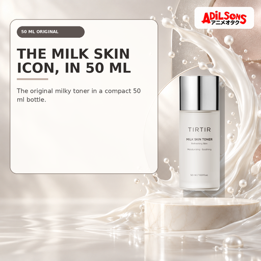 Adilsons Beauty creative for TIRTIR Milk Skin Toner 50ml — Exact 50ml format.