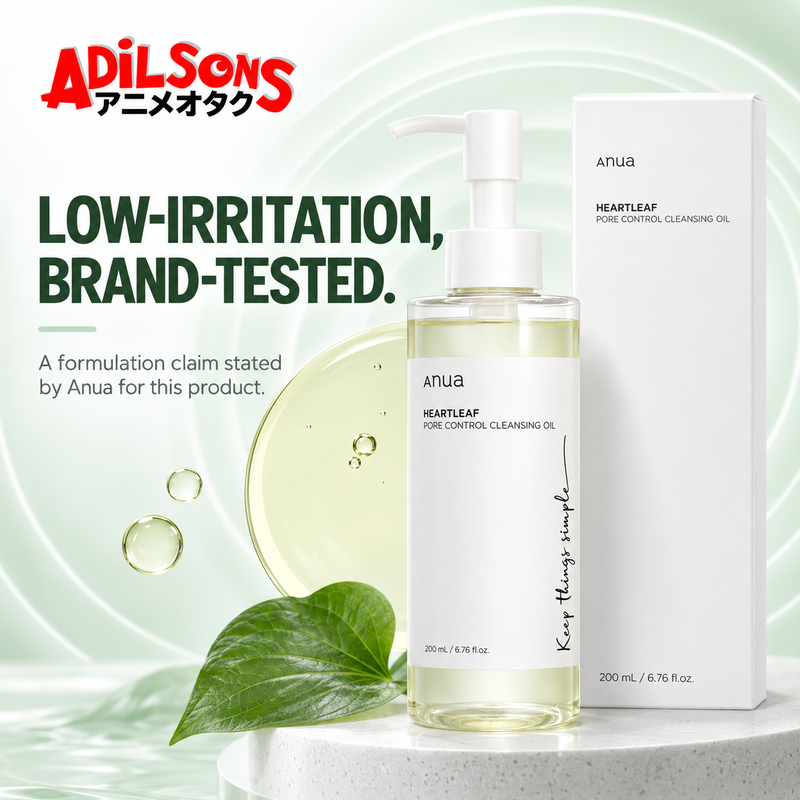 Anua Heartleaf Pore Control Cleansing Oil 200ml creative: LOW-IRRITATION, BRAND-TESTED.