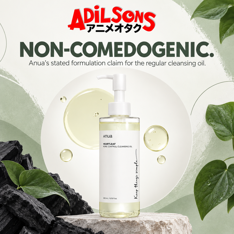 Anua Heartleaf Pore Control Cleansing Oil 200ml creative: NON-COMEDOGENIC.