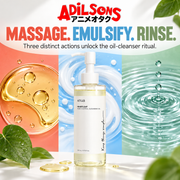 Anua Heartleaf Pore Control Cleansing Oil 200ml creative: MASSAGE. EMULSIFY. RINSE.