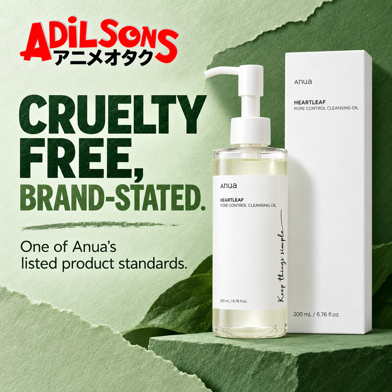 Anua Heartleaf Pore Control Cleansing Oil 200ml creative: CRUELTY FREE, BRAND-STATED.