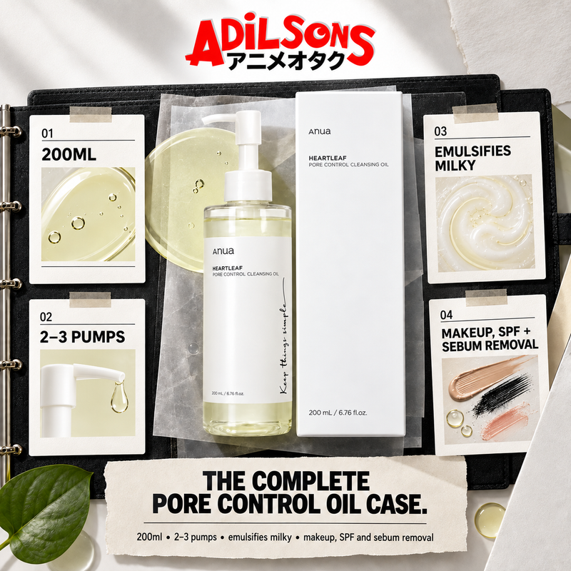 Anua Heartleaf Pore Control Cleansing Oil 200ml creative: THE COMPLETE PORE CONTROL OIL CASE.
