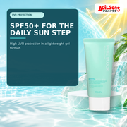 Adilsons Beauty creative for A'pieu Pure Block Aqua Sun Gel SPF50+ PA+++ 50ml — SPF50+ rating.
