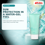 Adilsons Beauty creative for A'pieu Pure Block Aqua Sun Gel SPF50+ PA+++ 50ml — Aqua gel texture.