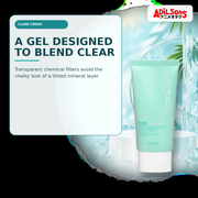 Adilsons Beauty creative for A'pieu Pure Block Aqua Sun Gel SPF50+ PA+++ 50ml — Clear-finish formula.