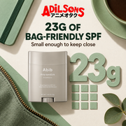 Adilsons Beauty creative for Abib Airy Sunstick Smoothing Bar 23g: 23g of Bag-Friendly SPF.