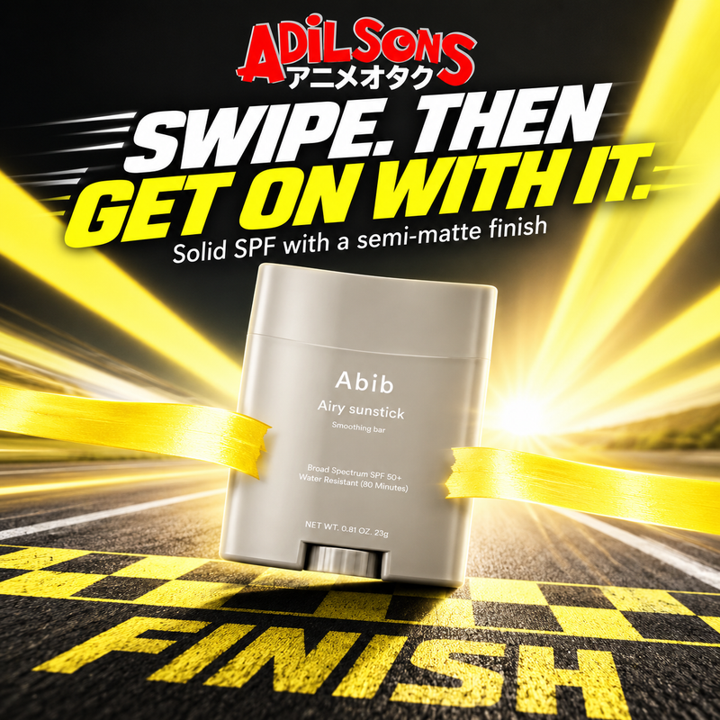 Adilsons Beauty creative for Abib Airy Sunstick Smoothing Bar 23g: Swipe. Then Get On With It..