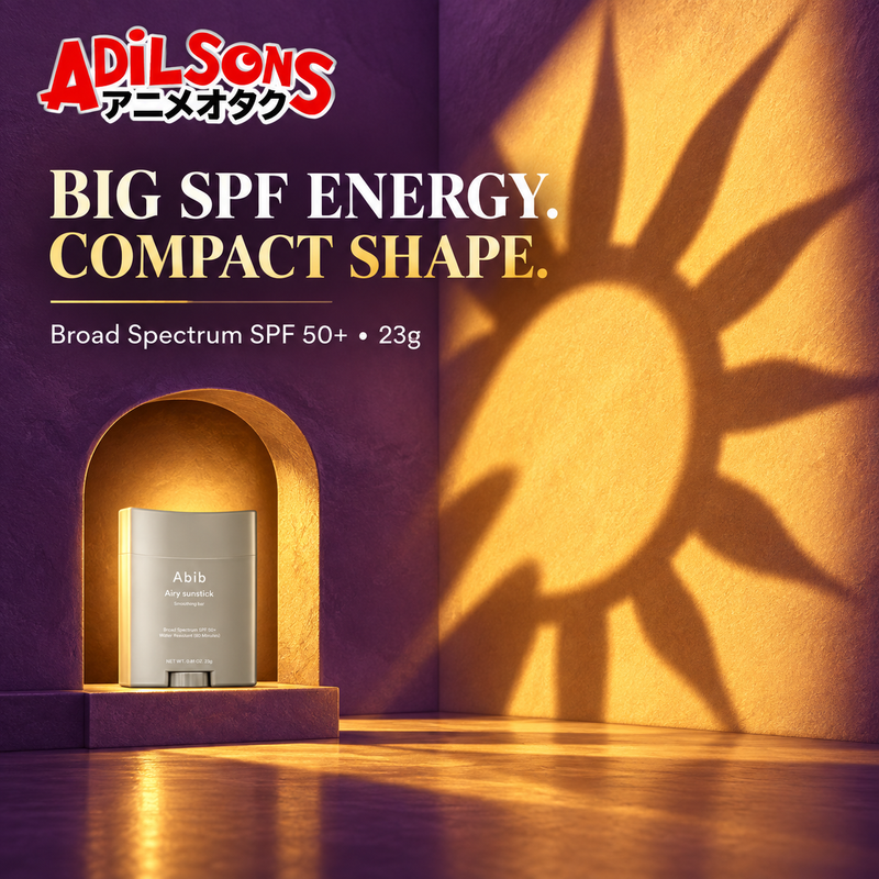 Adilsons Beauty creative for Abib Airy Sunstick Smoothing Bar 23g: Big SPF Energy. Compact Shape..