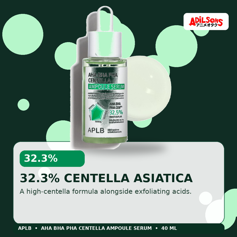 APLB AHA BHA PHA Centella Ampoule Serum 40ml — 32.3% Centella Asiatica — Adilsons