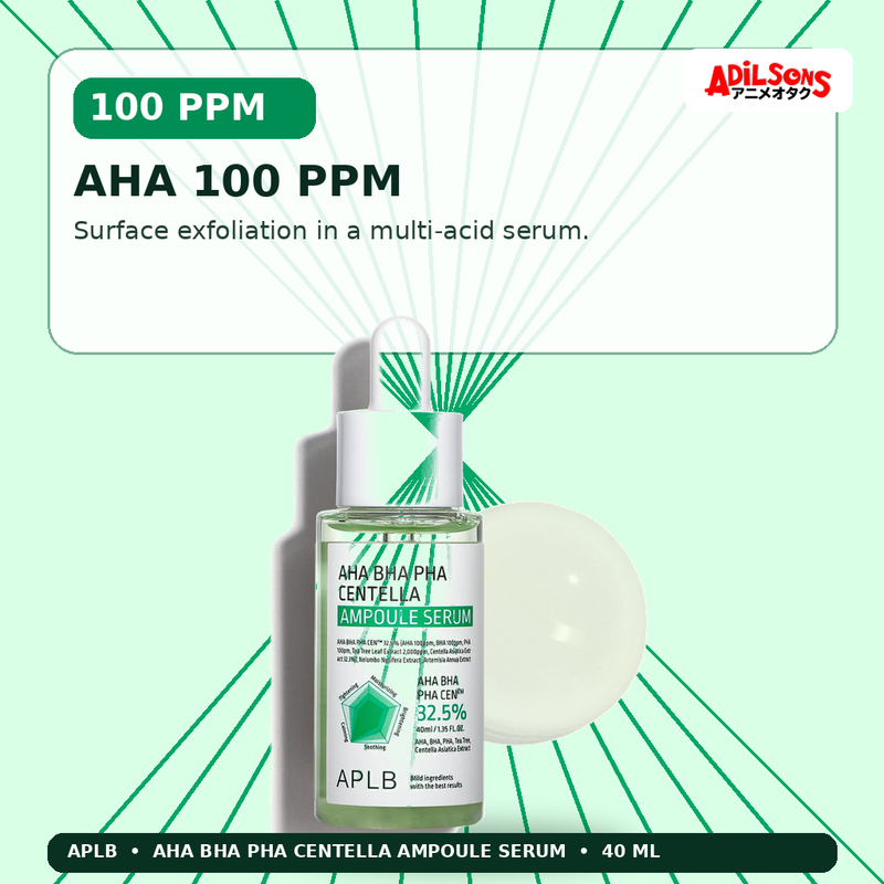 APLB AHA BHA PHA Centella Ampoule Serum 40ml — Aha 100 Ppm — Adilsons